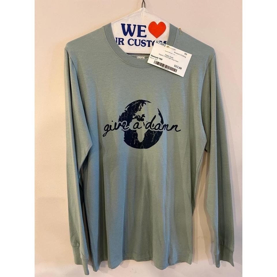 Happy Earth Organic Cotton Light Green T-Shirt Xs